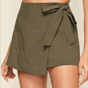 SHEIN Solid Self-Tie High-Rise Skort